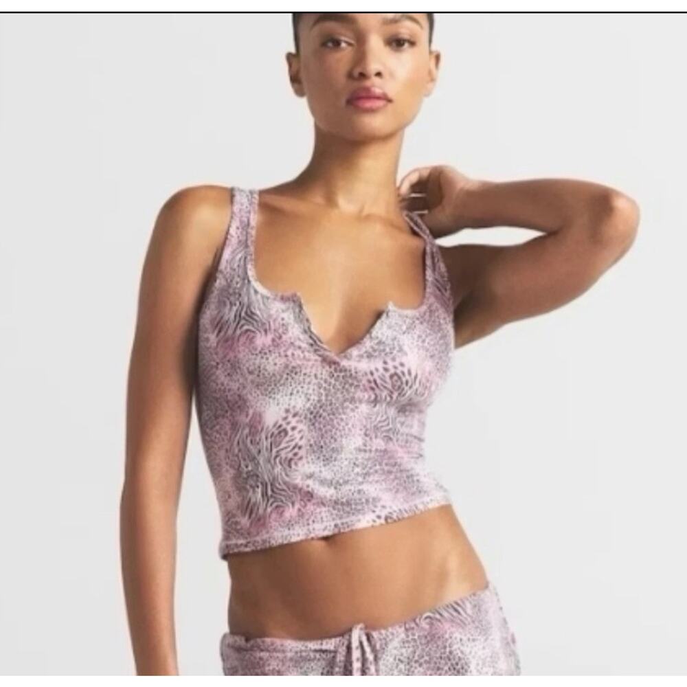 Skims Sleep Tank Bloom Mini Multi Animal Sz Medium NWT